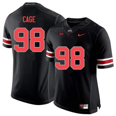 Men's Ohio State Buckeyes #98 Jerron Cage Blackout Nike NCAA College Football Jersey Stock MRX3244HL